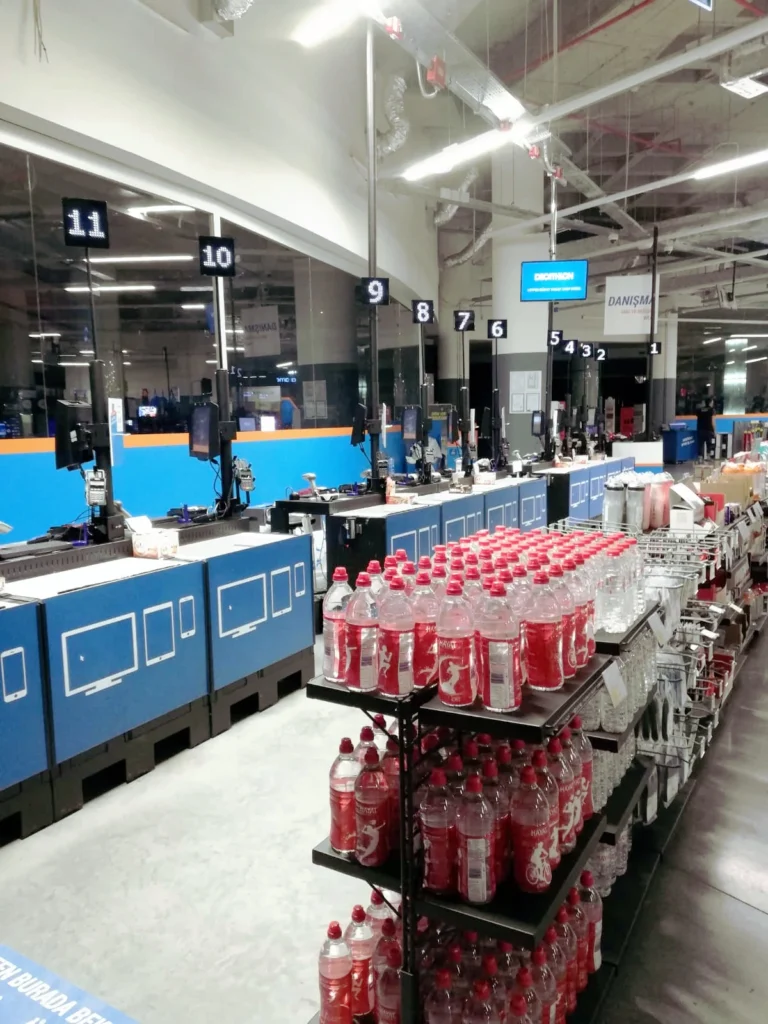 Decathlon Kasse Warteschlangen-System